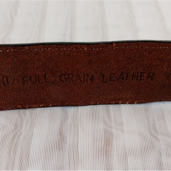 Men's Brown full grain Leather belt. - Picture 6 of 6